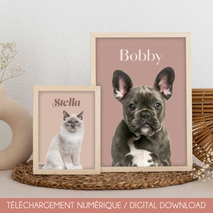 Custom Pet Portrait, Personalized Gift, Pet Portrait from Photo, Digital Portrait