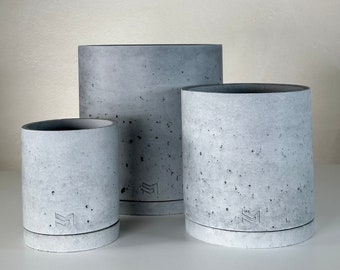 Concrete planter | pot cover | Round minimalistic concrete planters | Planter pots