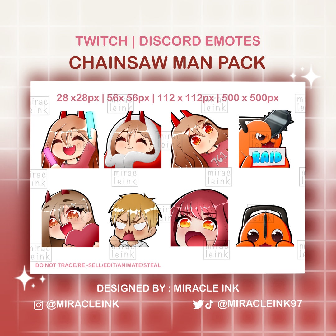 CSM Full Pack Emote Power Emote Pochi Emotes Twitch Etsy
