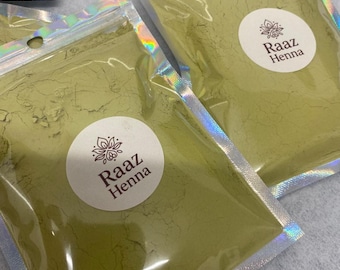 Polvo de henna 100% natural puro – Tamizado 5 veces, orgánico y libre de químicos (50 g–1 kg)