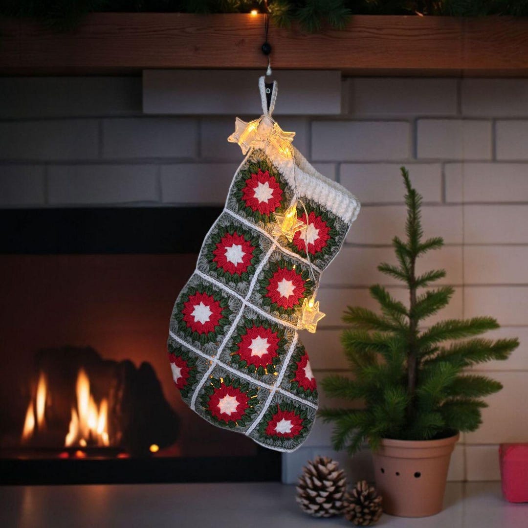 Crochet Christmas Stocking Pattern – Granny Style Holiday Decor (PDF ...