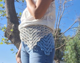 Crochet Belt Scarf, shawl, headband and bandana... Pattern (PDF Tutorial)