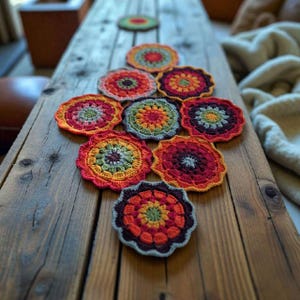 Rainbow Crochet Mandala Motif Pattern: Boho Decor (PDF Pattern)