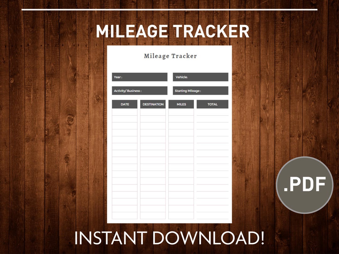 Printable Mileage Log Book | Mileage Tracker | Mileage Log for Resellers | Work Trip Miles ...