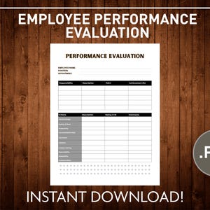 Employee Performance Evaluation Sheet | Employee Performance Review Tracker | Employee Assessment | Employee Evaluation | HR Tracker Sheet