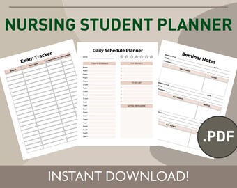 Nursing Student Planner | Nurse Planner 2025 | Medical School Planner | Nurse Digital Planner | Printable Nurse PDF Planner | Nurse Tracker