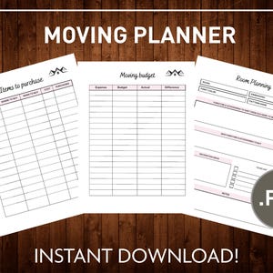 Ultimate Moving Planner Printable | Digital Moving Planner | Change of Address Template | Moving Checklist | Relocation Planner | New Home