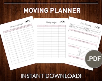 Ultimate Moving Planner Printable | Digital Moving Planner | Change of Address Template | Moving Checklist | Relocation Planner | New Home