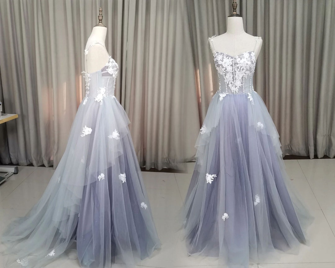 Women Prom Dress Flowers Evening Dress Prom Dress Gift Vintage Dress A