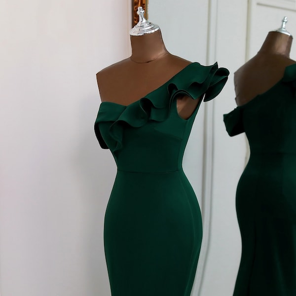 Dark green Evening dress Eevening gowns vestidos de fiesta robe de soirée de mariage Party Dresses Prom Formal Bridesmaid Dress