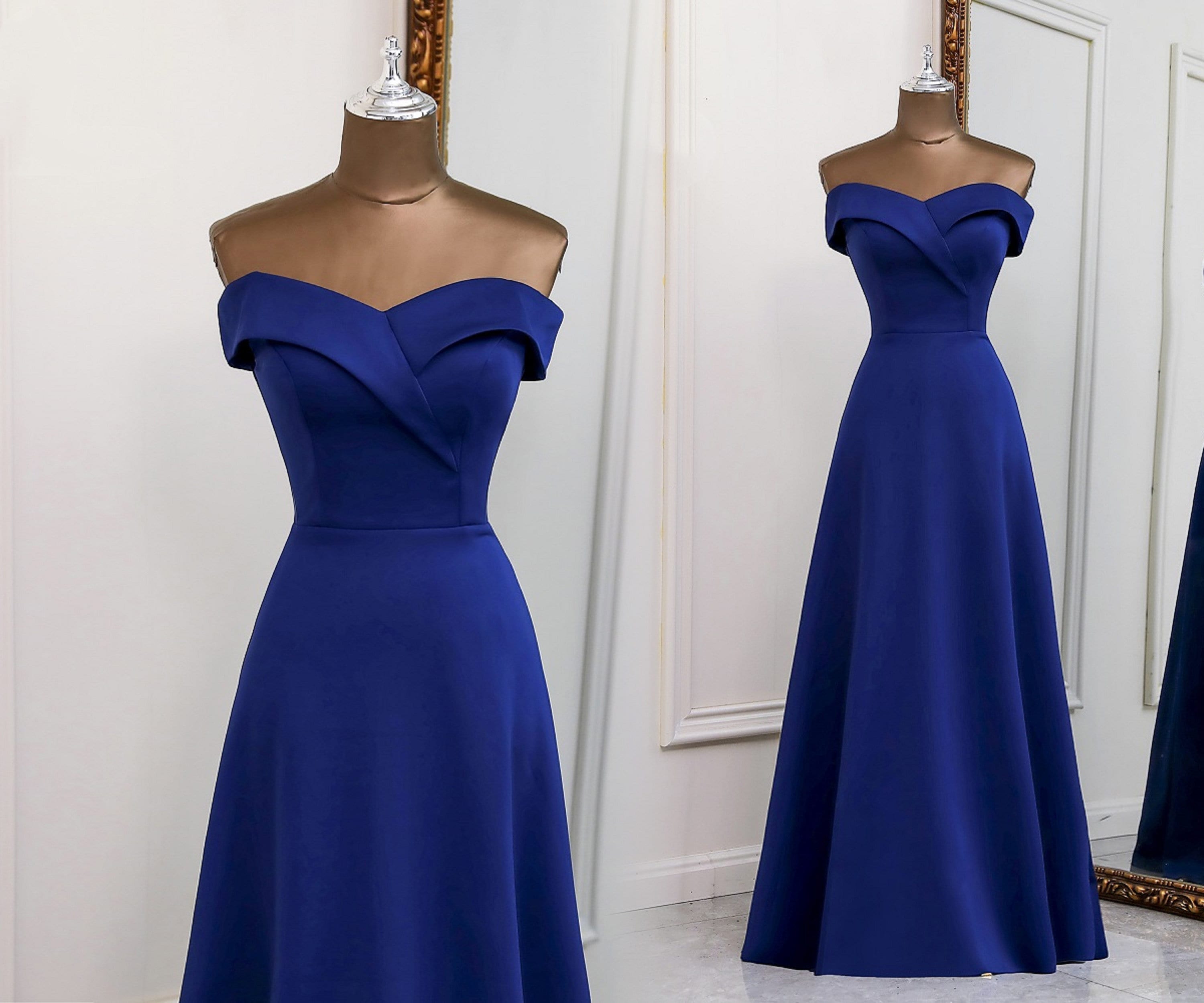 robe de soirée bleu marine Rome - Ref L787 - Robes de soirée