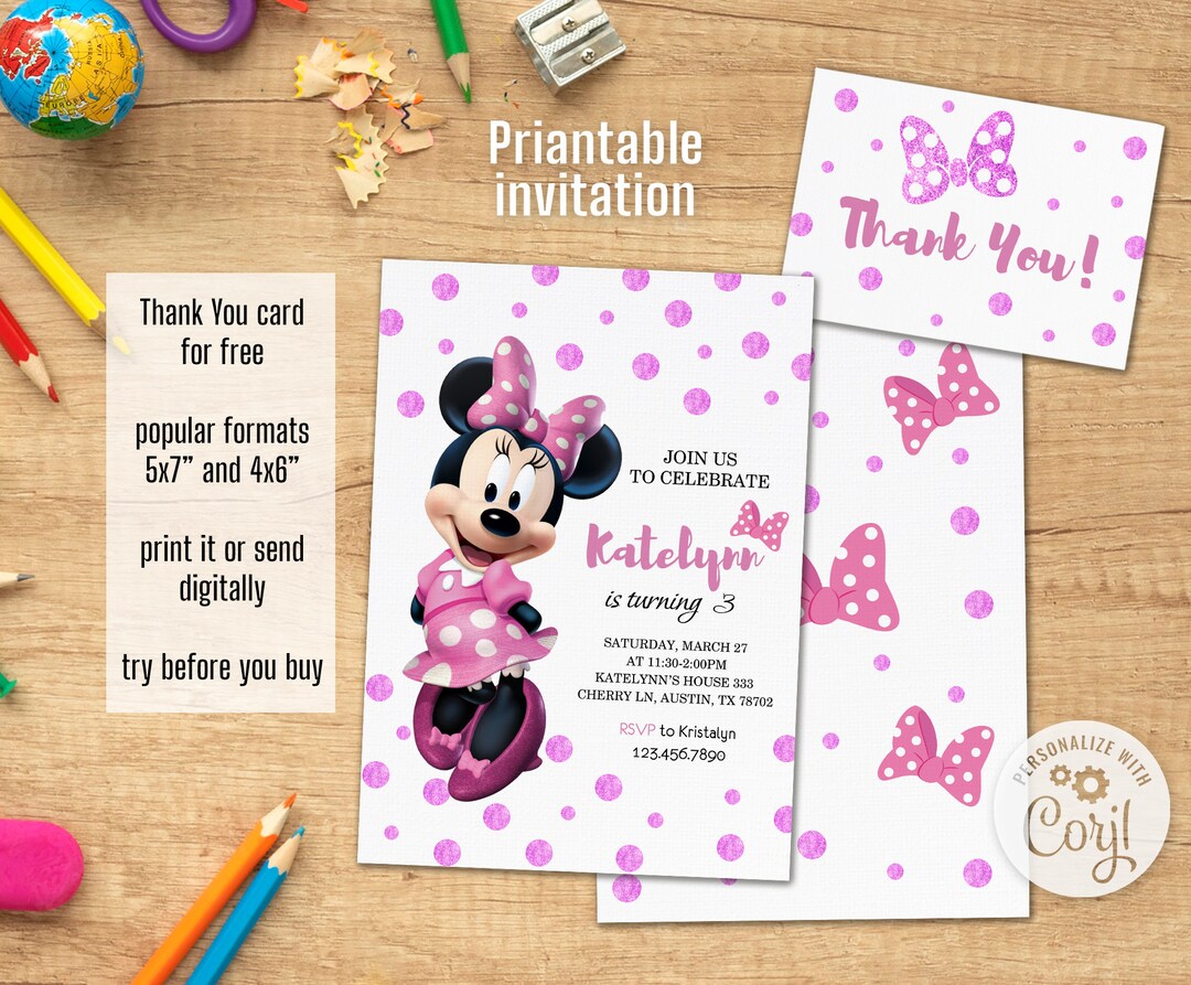 Editable Invitation Printable Girl Birthday Invite, Electronic ...