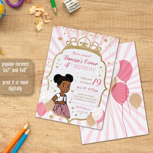 Printable Birthday Invitation, gracie&#39;s corner birthday invite, editable gracie invitation, Instant Download, girl birthday party