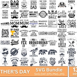 Fathers Day Svg Bundle, Dad svg, Father svg, Papa svg, Best dad ever svg, Grandpa svg, Family svg bundle, Svg Cut Files for Tshirt design