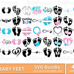 Baby Feet Svg Bundle, Baby svg, Newborn svg, Baby Footprint svg, Family svg bundle, Svg Cut Files for Tshirt design