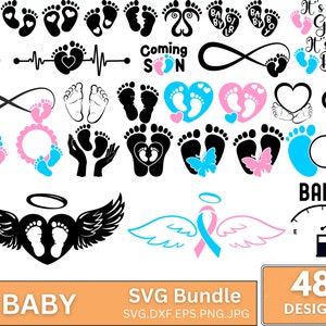 Baby SVG Bundle | Baby Shower SVG | Newborn SVG Bundle | Baby Quote Bundle | Cute Baby Saying svg | Funny Baby svg | Baby Boy Girl Svg