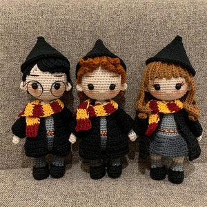 Harry Potter Crochet, Animals Amigurumi, Harry Potter Plush, Crochet Plushies, Dolls. Wizard, Mascots, Witch, Handmade Dolls, potterhead