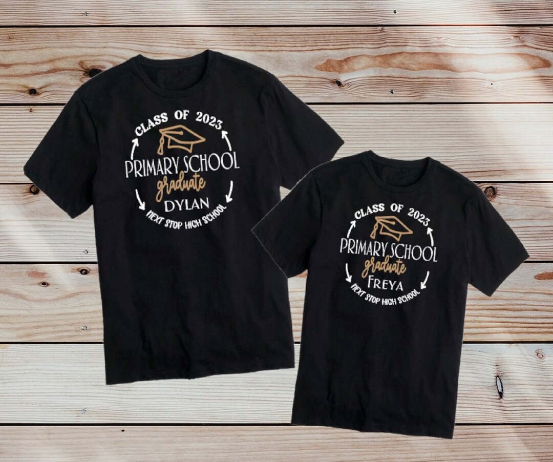 Personalised Primary School Leavers Tshirt Class of 2023 Graduation