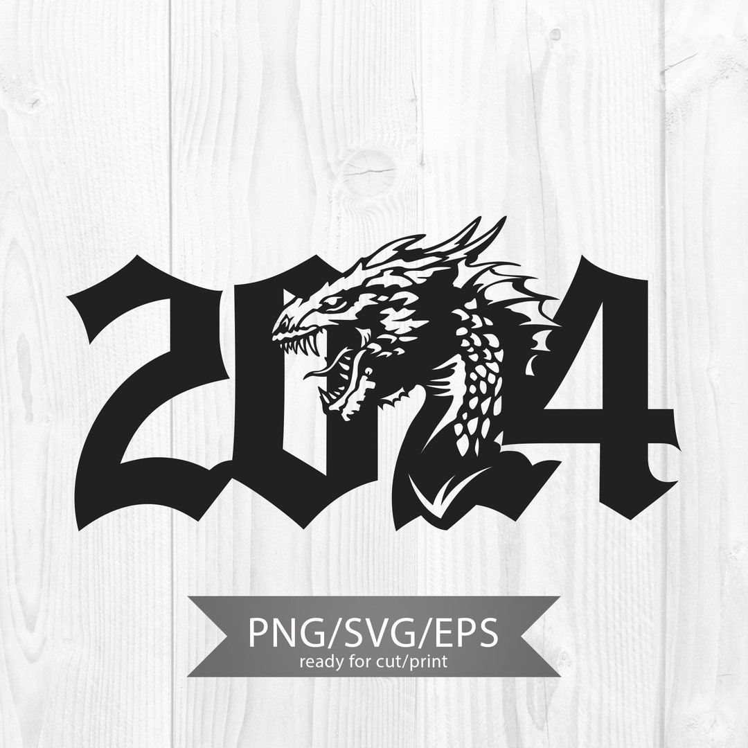 Dragon 2024 Svg, Dragon Year Svg, Cricut File, Year of the Green Dragon