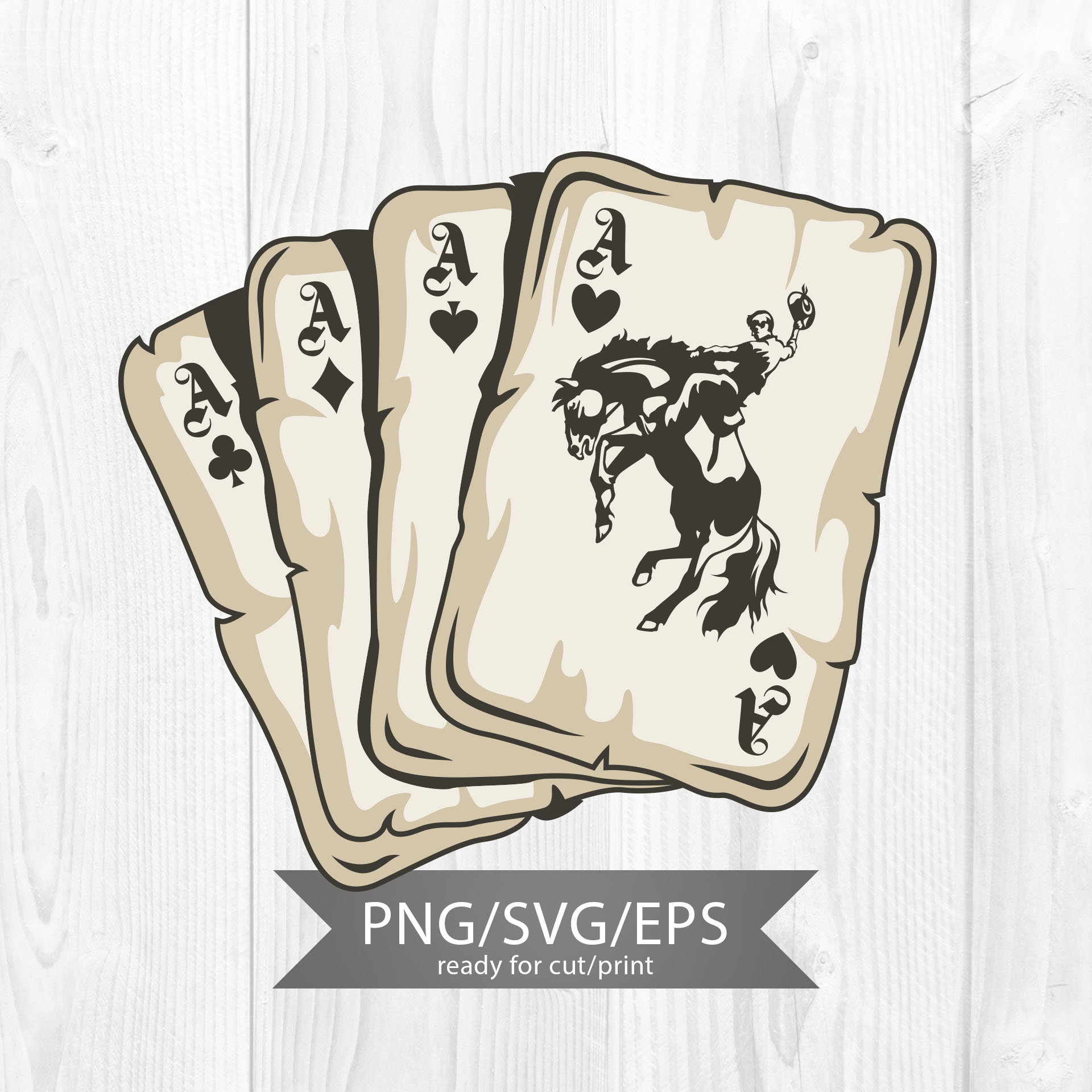 Cowboy Playing Cards Svg Wild West Svg Rodeo Horse Svg - Etsy