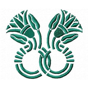 Egyptian Lotus Flower Digital Embroidery Design