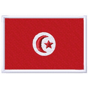 Flag of Tunisia Digital Embroidery Design