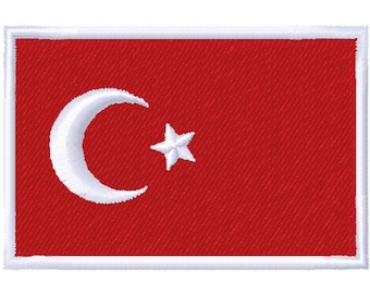 Flag of Turkey Digital Embroidery Design