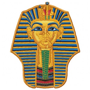 King Tut Egyptian Pharaoh Golden Mask Digital Embroidery Design