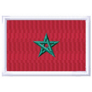 Flag of Morocco Digital Embroidery Design