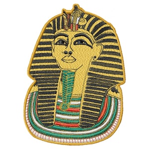 King Tut Egyptian Pharaoh Golden Mask Digital Embroidery Design