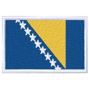 Flag of Bosnia and Herzegovina Digital Embroidery Design