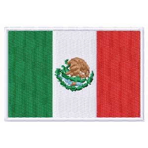 Diseño de bordado digital de la bandera de México