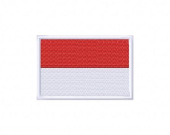 Flag of Indonesia Digital Embroidery Design