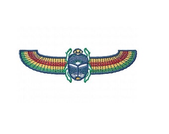 Egyptian Scarab Wings Digital Embroidery Design