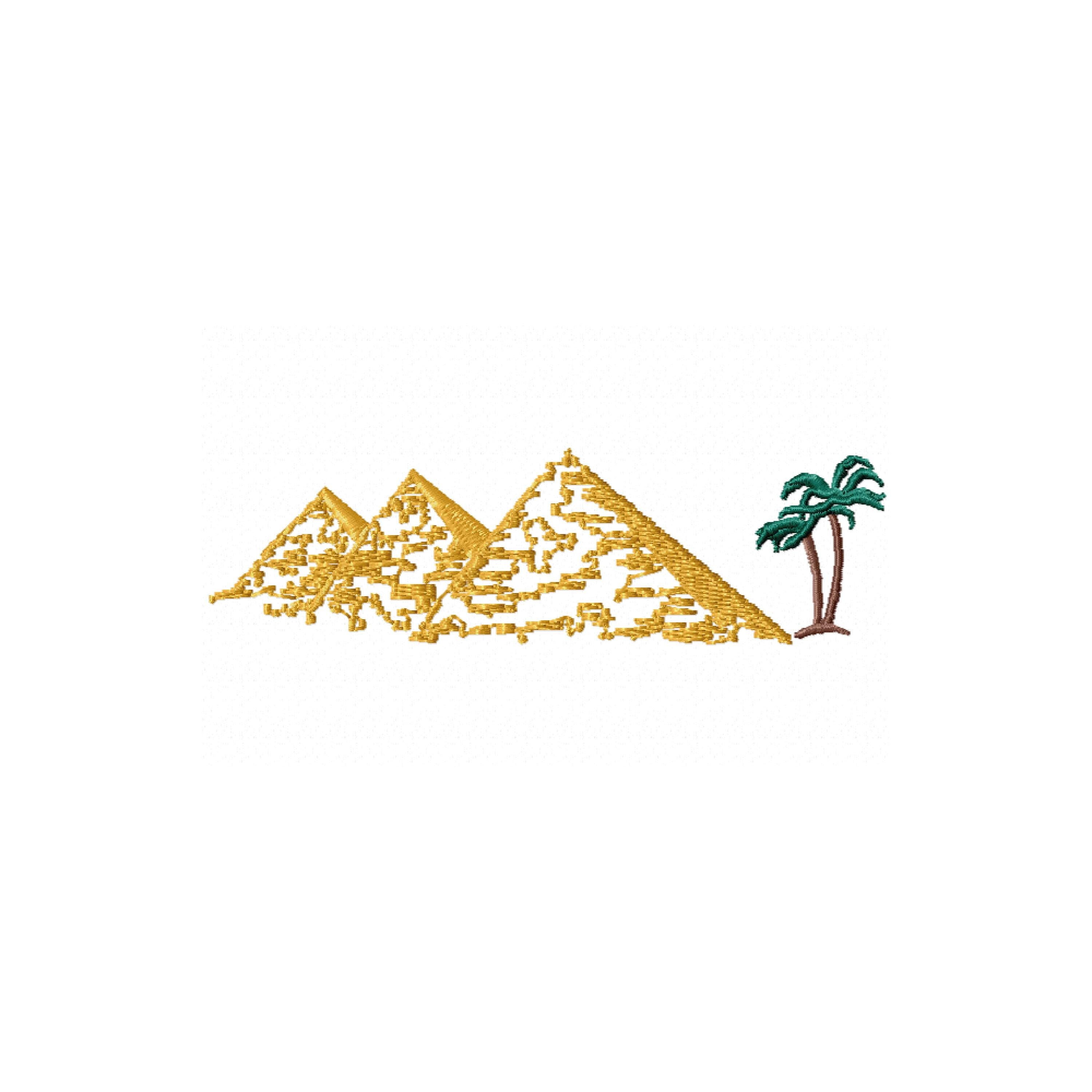 Pyramids Embroidery Egyptian Giza Pyramids Embroidery Design (digital Download) - Etsy