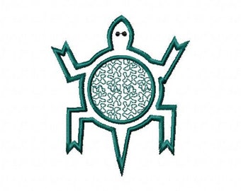 Southwest Turtle Symbol Digital Embroidery Design