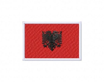 Flag of Albania Digital Embroidery Design
