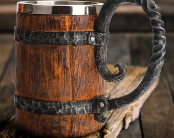 Handmade Viking beer mug 600ml The perfect gift for men to toast with friends on their birthday or Father's Day