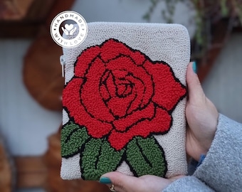 Rose Kindle case - Embroidered E reader cover - kindle paperwhite sleeve - Handmade Kindle Oasis case - Fabric book cover - Case for mom