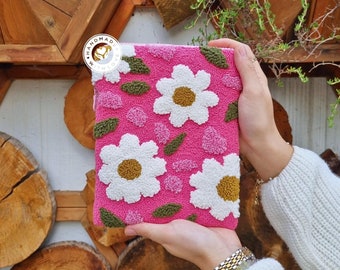Daisies Kindle cover - kindle paperwhite case - Fabric book cover - Personalized kindle sleeve - Oasis case - kindle accessories gift