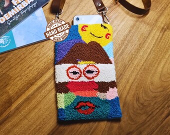 Kleine Handytasche - Crossbody Bag für iPhone 14 Pro - Handytasche - Handgemachte Kartenhalter - Geschenk für Frauen