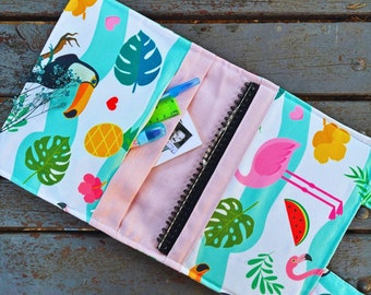 Double Book Sleeve with Pockets, Journal Bag, Handmade Book Purse, , Padded Kindle case, Reading summer Accessories, Bookish Gift, Book Bag