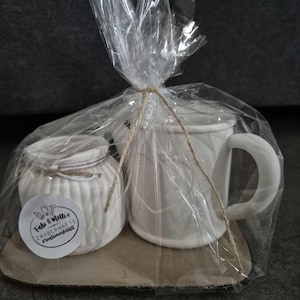 Gift set I Watering can and vase watering can I Raysin decoration I Plaster decoration