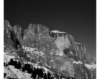 Italian Dolomites #3 - Handmade Silver Gelatin Fiber Base Darkroom Print  12 x12 in - 30 x 30 cm