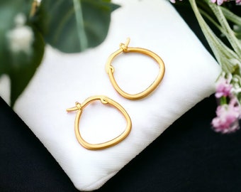 Minimalist Gold Geometric Earrings | Boho Dainty Hoops Jewelry | Everyday  Gold Hoops | Circle Gold Earrings | Small Huggie Hoop Earrings
