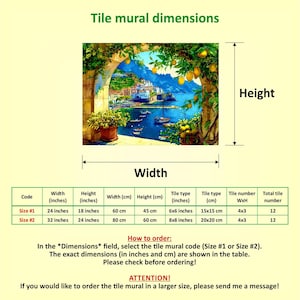 Ravello, Amalfi Coast Ceramic Tile Mural / Mosaic Two Sizes To Choose From: Lemon Wood