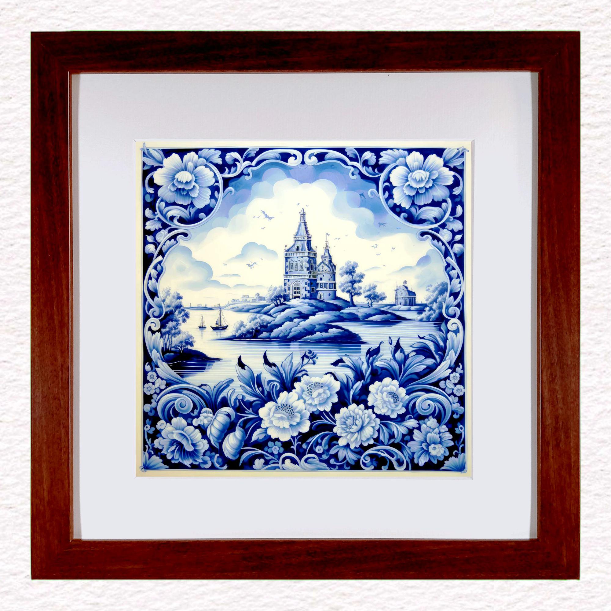 Delft Blue Ceramic Painting 20 Style Options: Vintage Dutch Art in