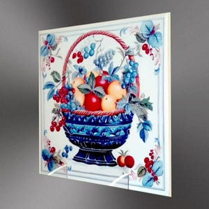 Pack of 5 French Ceramic Tile Pack: selectable patterns, 4.25/6 inches, 10.8/15.2 cm sizes