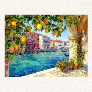 Venice Ceramic Tile Mural / Mosaic Two Sizes To Choose From: Lemon Tree Design