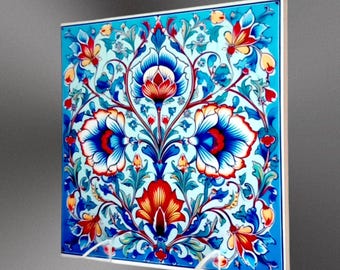 Pack of 10 Turkish Ceramic Tiles: selectable patterns, two sizes